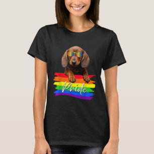 Camiseta Mulheres Orgulham Cão Dachshund Lgbt Gay Les Suppo