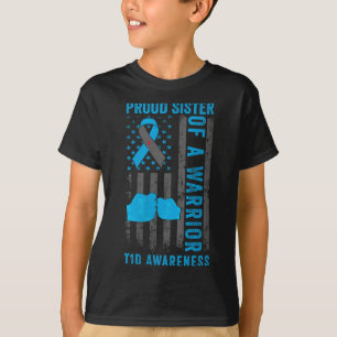 Camiseta Mulheres Orgulhosas Irmã De Um Guerreiro T1d Tipo