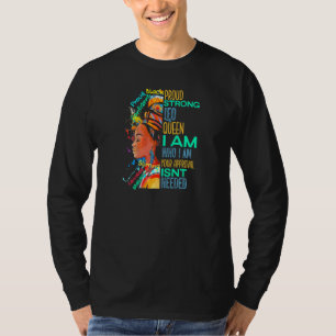 Camiseta Mulheres Orgulhosas Leão Rainha Africana Negro