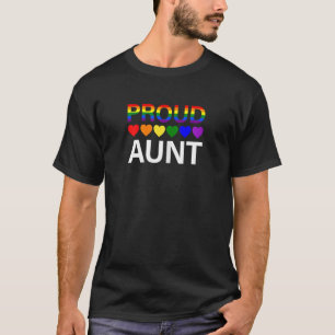 Camiseta Mulheres Orgulhosas Lgbt Tia Rainbow Lgbt Flag Lgb