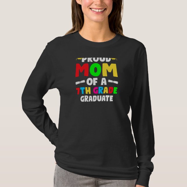 Camiseta Mulheres Orgulhosas Mãe De 7 Grau 7 (Frente)