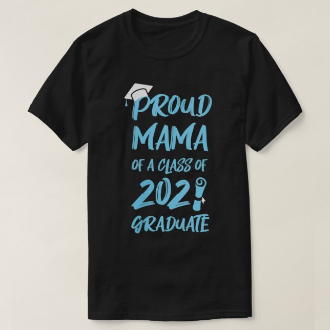 Camiseta Mulheres Orgulhosas Mamãe De Uma Classe De 2021 Vo (Frente do Design)