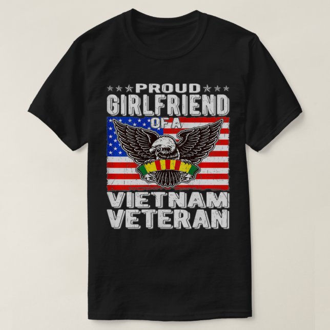 Camiseta Mulheres Orgulhosas Namorada De Orgulho Veterano V (Frente do Design)