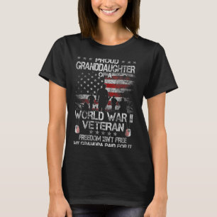 Camiseta Mulheres Orgulhosas neta De Um Veterano Wwii UFl