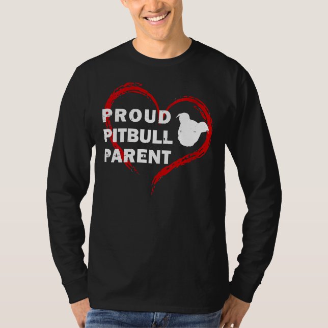 Camiseta Mulheres Orgulhosas Pitbull Parente Engraçado Pitb (Frente)