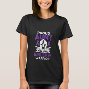 Camiseta Mulheres Orgulhosas Tia Da Epilepsia Do Disco De C