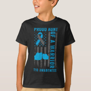 Camiseta Mulheres Orgulhosas Tia De Um Guerreiro T1d Diabet