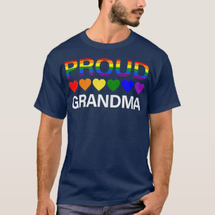 Camiseta Mulheres Orgulhosas Vovó LGBT Arco-Íris LGBT Sinal