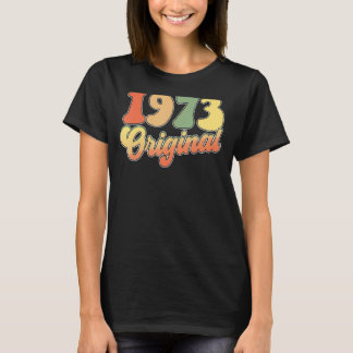 Camiseta Mulheres Originais desde 1973 Groovy Text 50º Aniv