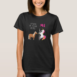 Camiseta Mulheres Outras Velhos de 18 Anos Eu Unicórnio 18 