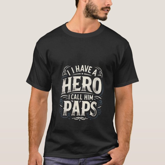 Camiseta Mulheres Pai Herói Dia dos Pais Presente da Filha (Frente)