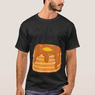 Camiseta Mulheres Pancakes E Pijamas Sleepover Morning Panc