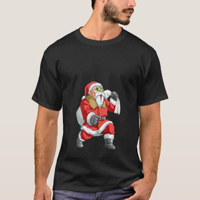 Camiseta Mulheres Papais noeis de Natal Karate Engraçados M (Frente)