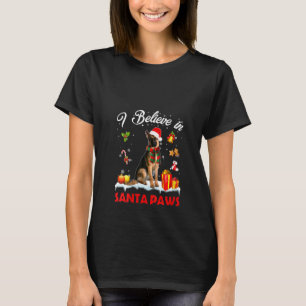 Camiseta Mulheres Papais noeis Engraçados German shepherd C