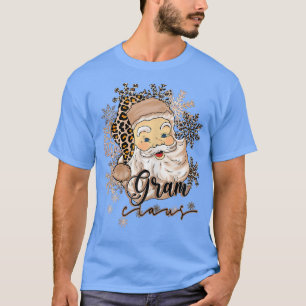 Camiseta Mulheres Papais noeis Engraçados Gram Claus Snowfl