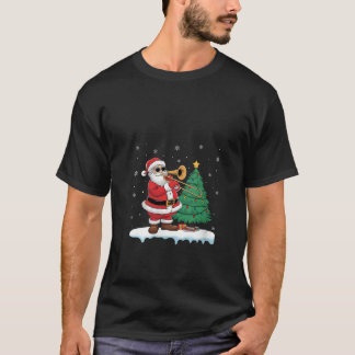Camiseta Mulheres Papais noeis Jogando Trombone Meninos Gar