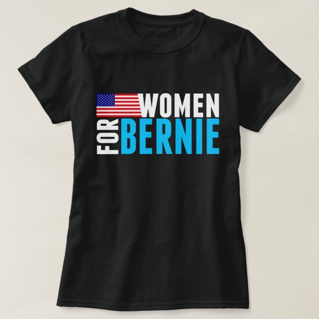 Camiseta Mulheres para Bernie (Frente do Design)