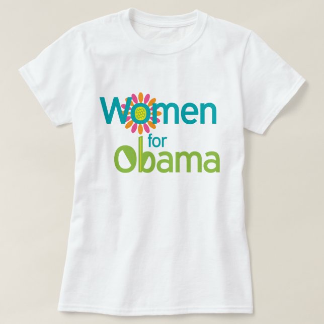 Camiseta Mulheres para Obama (Frente do Design)