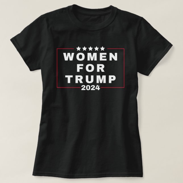 Camiseta Mulheres para Trump 2024 (Frente do Design)