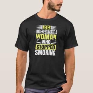 Camiseta Mulheres Param De Fumar Para Uma Mulher Sem Fumaça