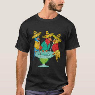 Camiseta Mulheres Parrot Cinco De Mayo Funny Bebendo Tequil
