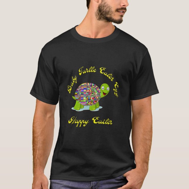 Camiseta Mulheres Páscoa Bebê Tartaruga-Mar Tortoise Ovo Sh (Frente)