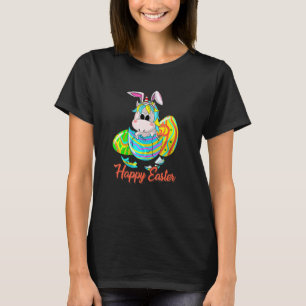 Camiseta Mulheres Páscoa Domingo Unicórnio Legal Bunnicorn