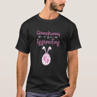 Camiseta Mulheres Páscoas Gravidez Anúncio de Gravidez Meni