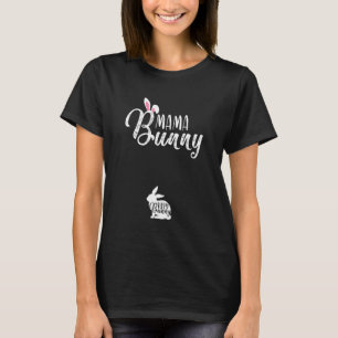 Camiseta Mulheres Páscoas Gravidez Mamãe Bunny Ba