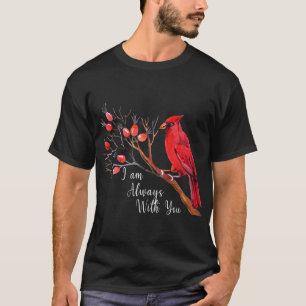 Camiseta Mulheres Pássaros Cardinais Estou Sempre Com Voc