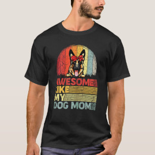 Camiseta Mulheres Pastor Alemão Distressed Incrível Como Me