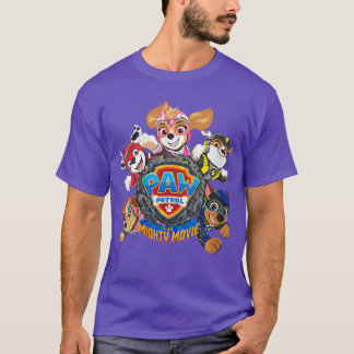 Camiseta Mulheres PAW Patrolhe Mighty Filme Voando VNeck vi
