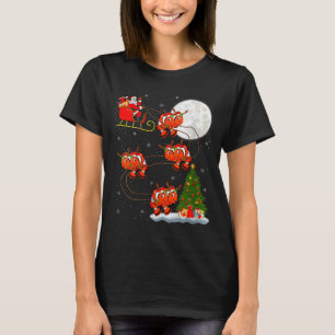 Camiseta Mulheres Peixe Palhaço Papai Noel Trenó Voador Div