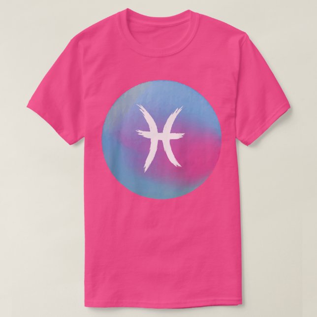 Camiseta Mulheres Peixes Astrologia Horoscópio Mulheres Ado (Frente do Design)
