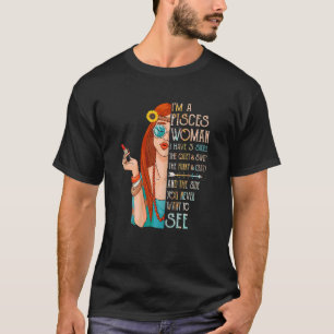 Camiseta Mulheres Peixes Mulheres Eu Tenho Três Lados Peixe