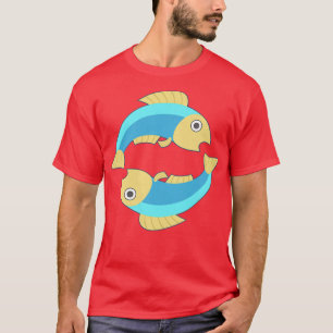 Camiseta Mulheres Peixes Zodiac Horoscope Astrologia Fundo