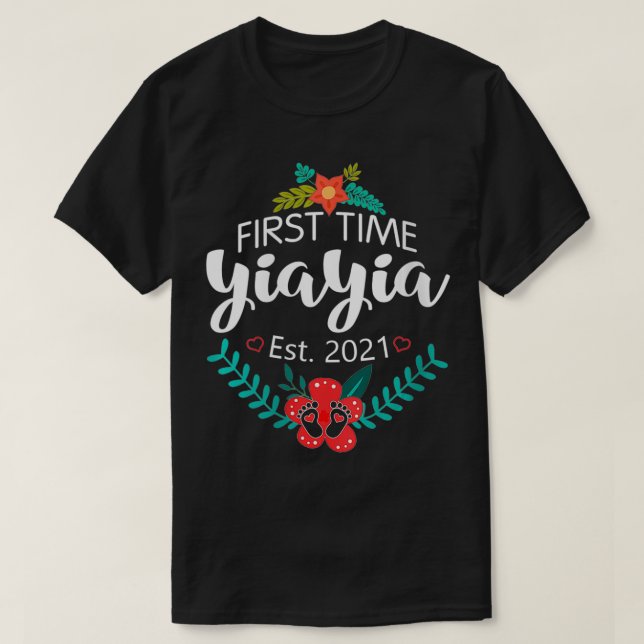 Camiseta Mulheres Pela Primeira Vez Yiayia Est (Frente do Design)
