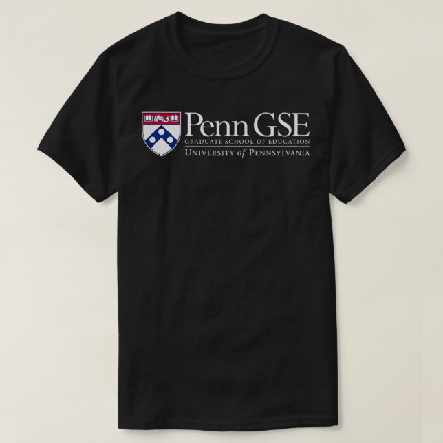 Camiseta Mulheres Penn Quakers Roupa GSE Formando School of (Frente do Design)