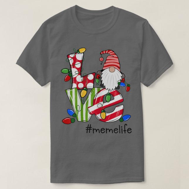 Camiseta Mulheres personalizadas Memelife Candy Gnomo Chri (Frente do Design)
