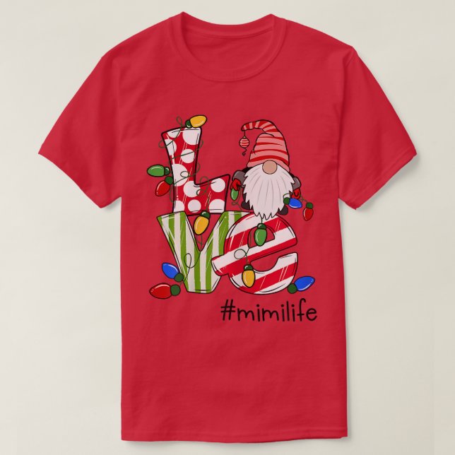 Camiseta Mulheres personalizadas Mimilife Candy Gnomo Chri (Frente do Design)