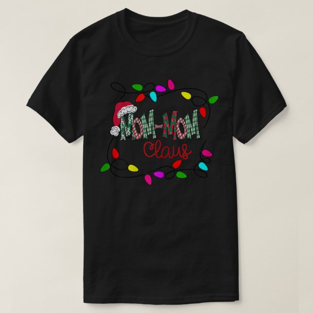 Camiseta Mulheres personalizadas NatalClaus Xmas Light 721 (Frente do Design)