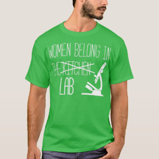 Camiseta Mulheres Pertencem Ao Laboratório De Química Femin