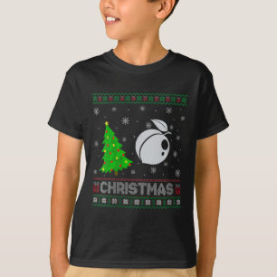 Camiseta Mulheres Pêssegam Árvore Xmas Iluminando Fúria De 