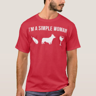 Camiseta Mulheres Pet Pembroke Welsh Corgi Cão Puppy Simple