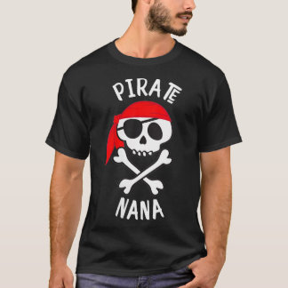 Camiseta Mulheres Pirata Nana Jolly Roger VNeck