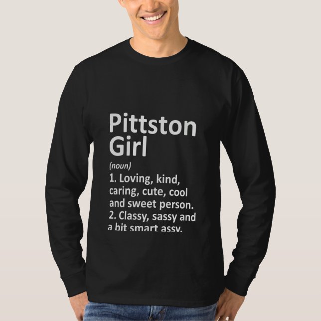 Camiseta Mulheres PITTSTON GIRL PA PENNSYLVANIA Funny City  (Frente)