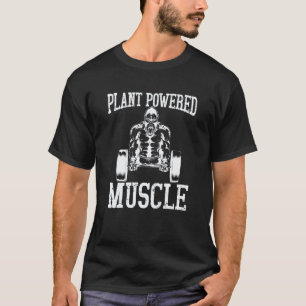 Camiseta Mulheres Poder Muscular Vegetariano Ginásio Muscul