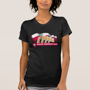 Camiseta Mulheres polonesas da equipe do bebendo