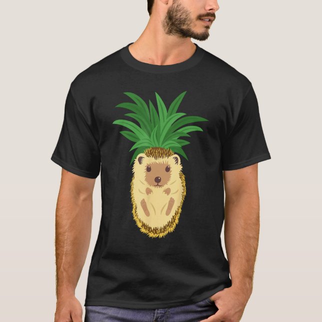 Camiseta Mulheres Porte De Abacaxi Hedgehog Dom Arte H (Frente)