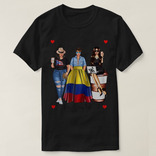 Camiseta Mulheres porto-riquenhas Nascer Colômbia Patriótic (Frente do Design)